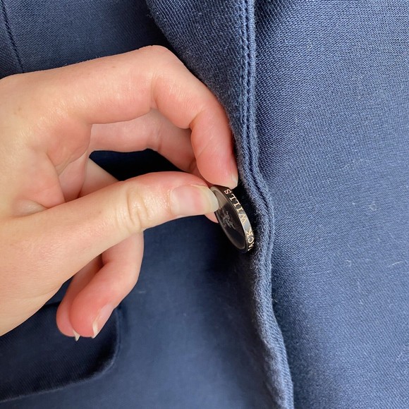 Jack Wills Size 6 Blazer Jacket Navy Blue Cotton Tailor Button Single breasted - Picture 6 of 6